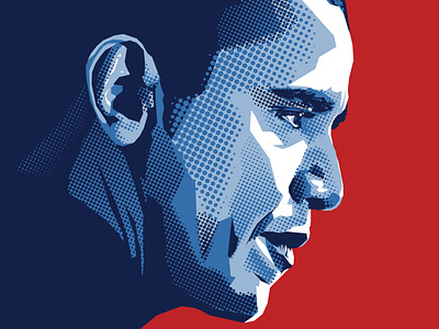 Obama Magazine Cover adobe illustrator barack obama brand branding changethethought graphic design illustration illustrator magazine cover obama portrait vector vector art vector portrait