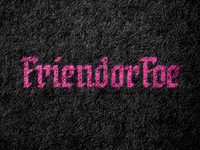 Friend or Foe logo branding changethethought colorado denver design enemy foe friend graphic design type typography