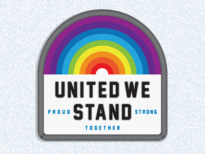 United We Stand Badge architecture branding changethethought christopher cox colorado denver graphic design logo typography
