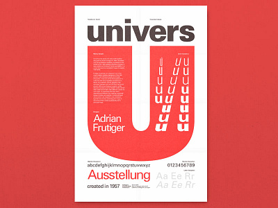 Univers Type Spec Poster branding changethethought graphic design poster screen print type typography