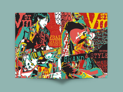 Vrain Street Music Branding brand branding graphic design identity illustration logo design logos music type typography vector art