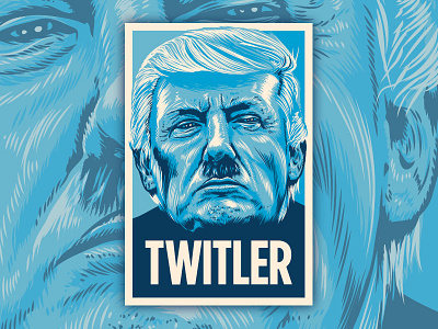 Twitler Protest Poster graphic design illustration political art protest trump typography vector