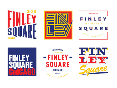Finley Square Experiential and Branding branding chicago environmental experiential graphic design graphics type typography vector