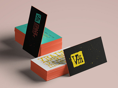 Vrain Street Music Business Cards black branding business cards graphic design logo logos music typography