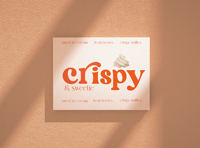 CRISPY & SWEETIE Cafe branding cafe design food graphic design illustration logo typography ui ux vector