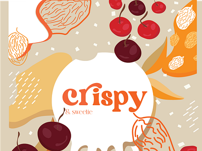 CRISPY & SWEETIE Cafe branding cafe design graphic design illustration logo typography vector