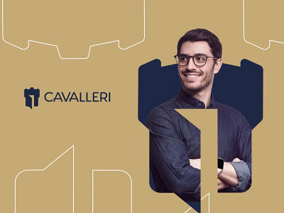 Cavalleri brand branding castle design door logo real estate tower