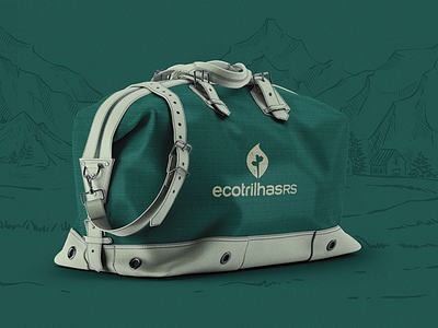 EcotrilhasRS brand branding graphic design green hiking leaf logo nature people trekking walk
