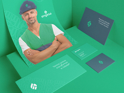 Engesa brand branding city clean engeneer graphic design green logo nature person