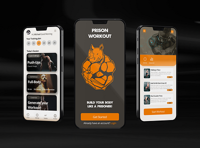 Prison Workout app design workout