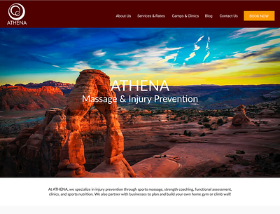 Athena Massage & Injury Prevention Website Design design responsive design ui ux design web design web development website wordpress