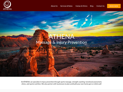 Athena Massage & Injury Prevention Website Design