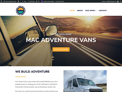 Mac Adventure Vans Website responsive design ui ux design web design web development wordpress