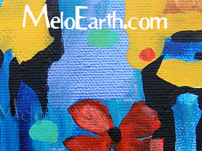 Gardening Colors abstract acrylics canvas colors meloearth