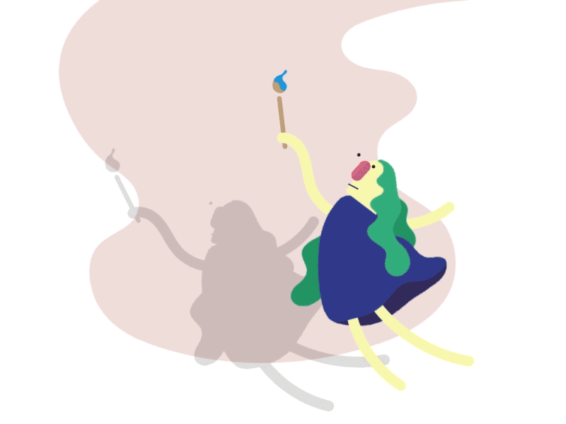 Wiggly Painter Girl animation illustration wiggle