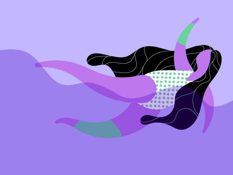 Animated Swimmer Lady
