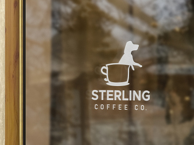 Sterling Coffee Co. — Brand & Identity beagle brand mark branding brown cafe coffee coffee shop creative dog logo logo mark off white pup shop shop brand store vintage