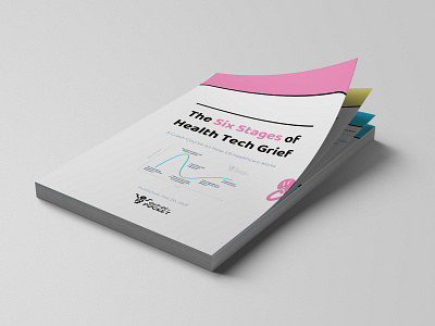 Whitepaper — Out-Of-Pocket Health: 6 Stages of Health Tech Grief bold book booklet branding bright creative design ebook friendly graphic design magazine minimalist presentation print research vibrant whitepaper