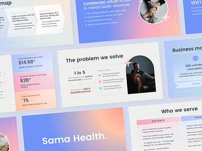 Mental Health Pitch Deck: Sama Health