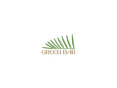 Green Bar Logo bar brand branding creative design green identity logo restuarant vegan