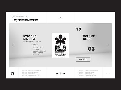 Cybernetic landing page brand company creative design screen ui uiux ux web web design