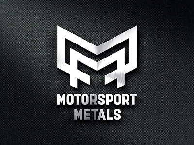 MOTORSPORT METALS brand creative design logo metals motor motorsport sport