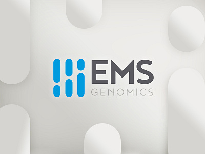 EMS Genomics brand company creative design discovery ems genomics logo pharmaceutical plants