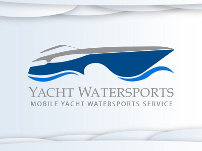 Yacht Watersports brand creative design logo mobile service watersports yacht