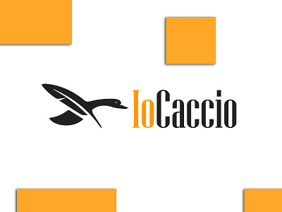 IoCaccio bird brand creative design hunting logo magazine writing