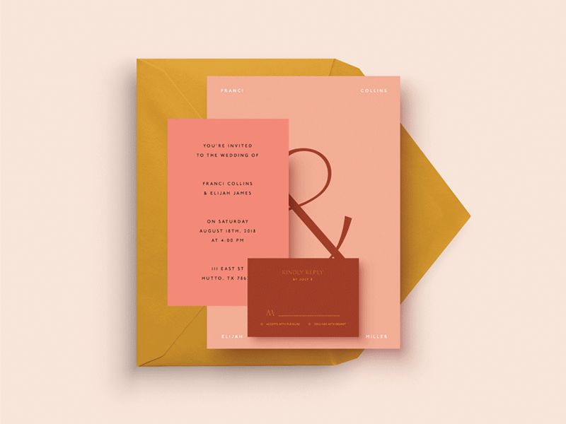 Invitations color invitations layout design