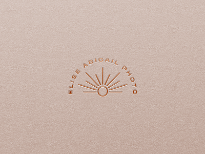 Elise Abigail Photo branding design gold foil logo