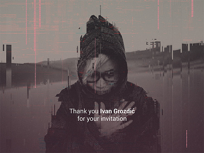 Is it too late now to say thank you? debut dribbble glitch thank you