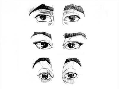 Eyes open drawing pencil