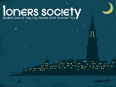 Loners Society Summer Tour Postcard loners society music poster screen print tour tour dates