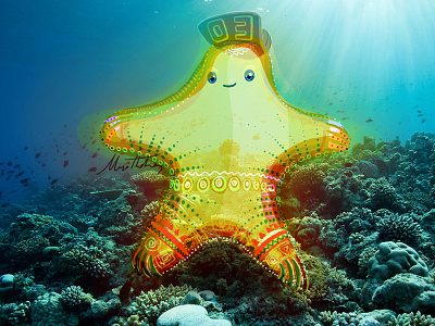 Sea Critters - Sea Star cartoon character design color cute illustration istanbul lucid ocean photography sea sea star