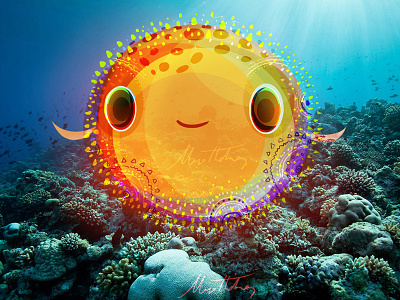 Sea Critters - BlowFish blowfish cartoon character design color illustration istanbul lucid ocean octopus photography sea