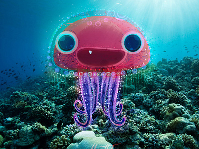 Sea Critters - JellyFish cartoon character design color cute illustration istanbul jellyfish lucid ocean photography sea