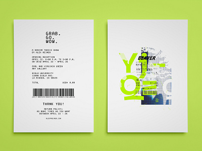Senior Thesis Show Card ad flyer design graphic art illustration layout print promo type typography vector