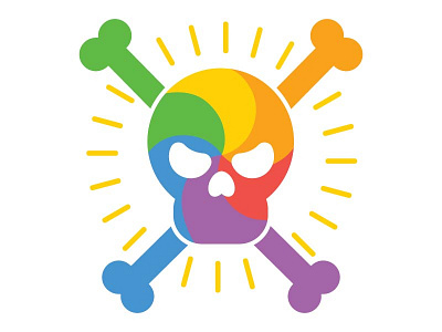 Rainbow wheel of death death frozen mac rainbow skull wheel
