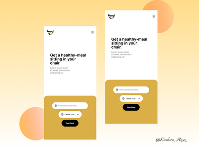 Landing Page 
Food App Landing Page