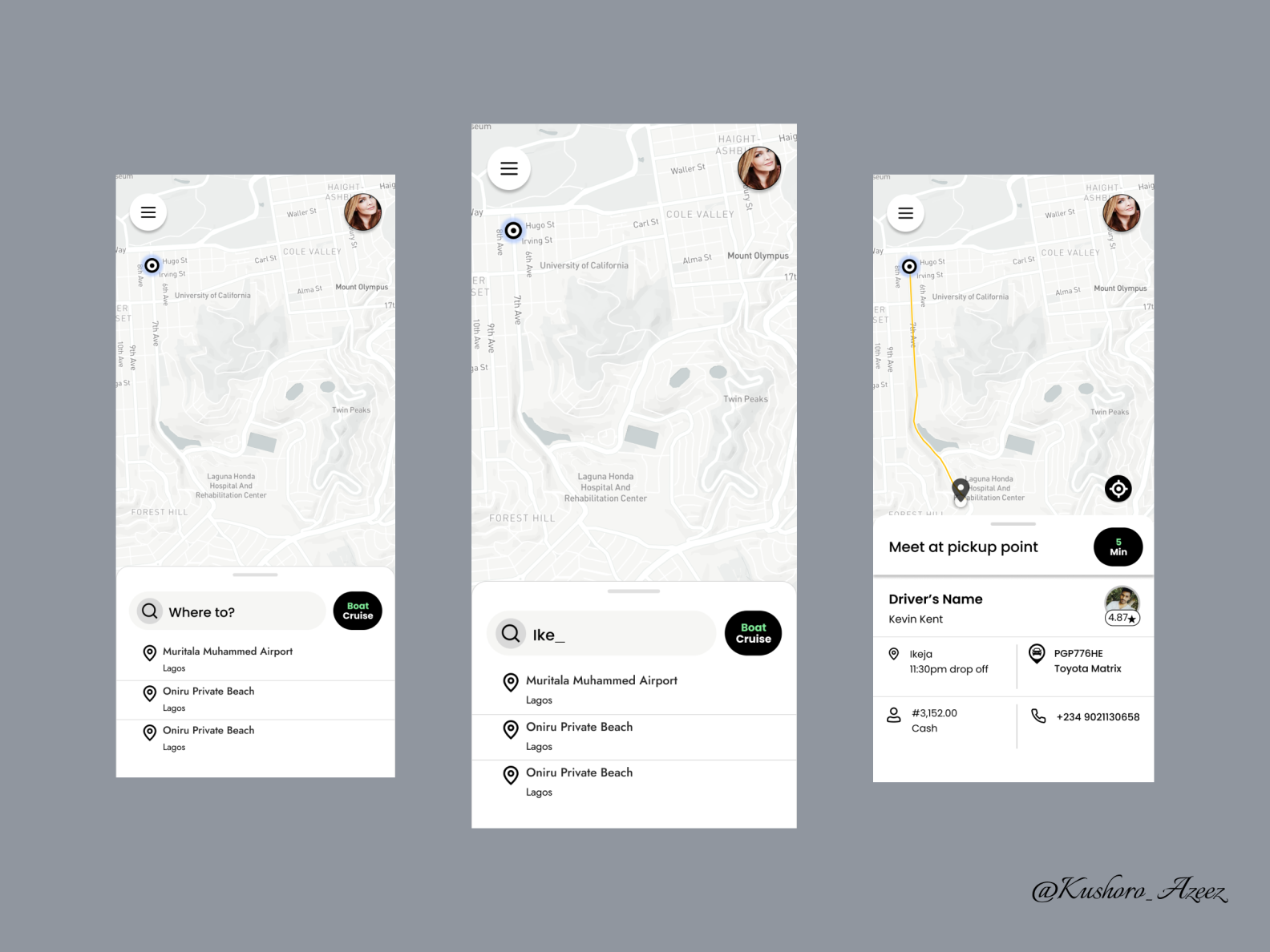 Location Tracker Daily Challenge Day 20 by Azeez Kushoro on Dribbble