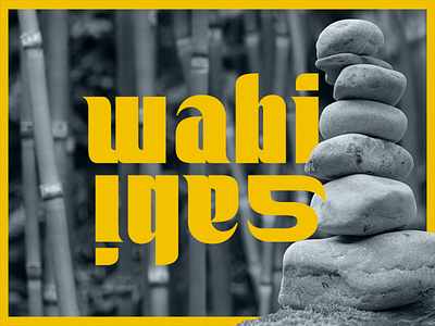 Wabi Sabi | Logo Concept branding letter logo logotype typography vector wordmark