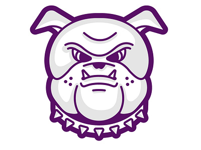 Bulldog Mascot animal bulldog dog mascot mean purple