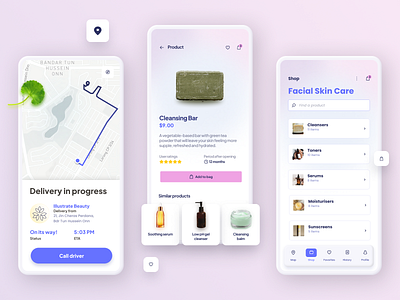 Illustrate Beauty App Concept UI