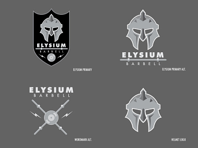 Elysium Barbell Concept athletics branding logo