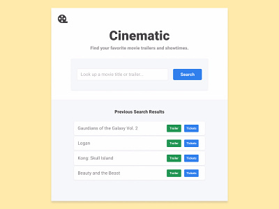 Cinematic Web App