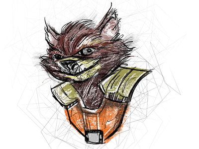 Rocket Racoon character design comics digital guardians illustration marvel rocket