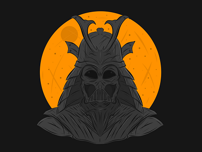 Samurai Vader adobe darth design digital galaxy illustration sith star vader vector wars