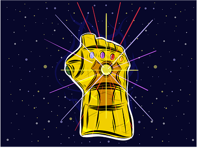 Infinity Gauntlet comics gauntlet illustration infinity marvel space superhero thanos vector