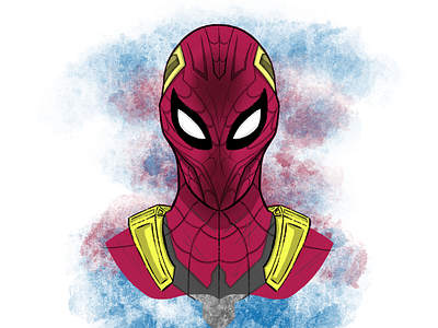 Iron Spider character design comics illustration marvel procreate spider man